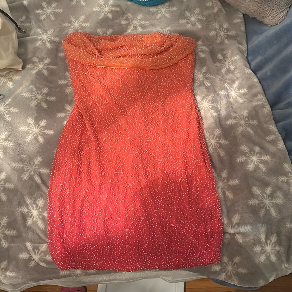 Oh Polly Mini Strapless Dress